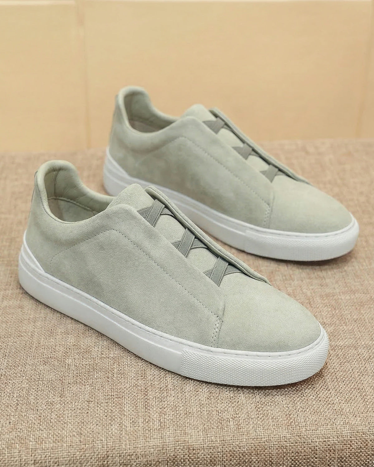 Alberto Leather Slip-On Sneakers